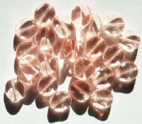 25 12mm Pink Twisted Disk Beads